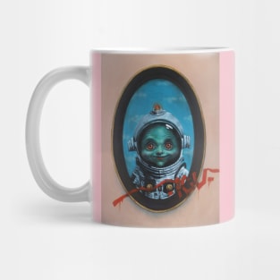 Adorable Alien Invasion | ICU Vandalized Graffiti Street Art. Green Goblin Martian. Awakening. Sky Diving Mug